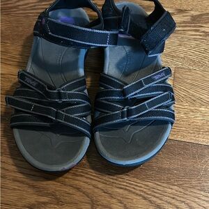 Teva Black Strappy Sandals